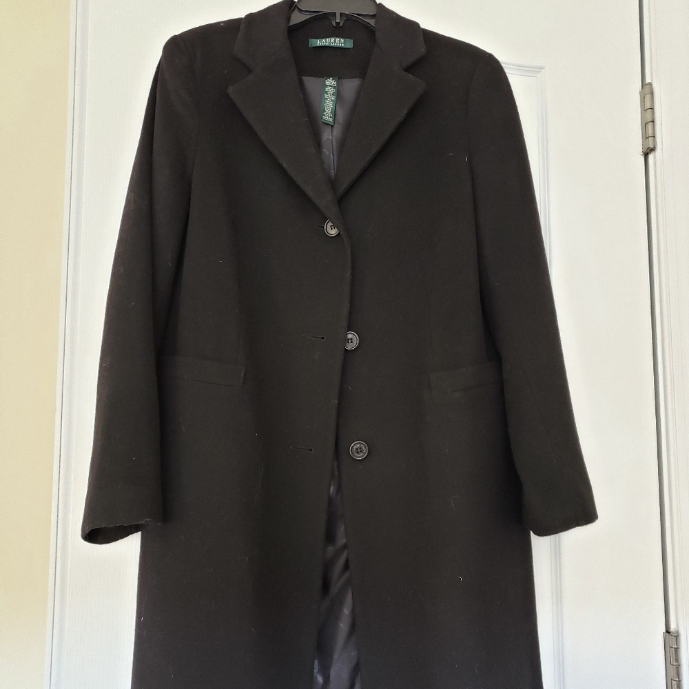 Lauren Ralph Lauren Black Wool Coat